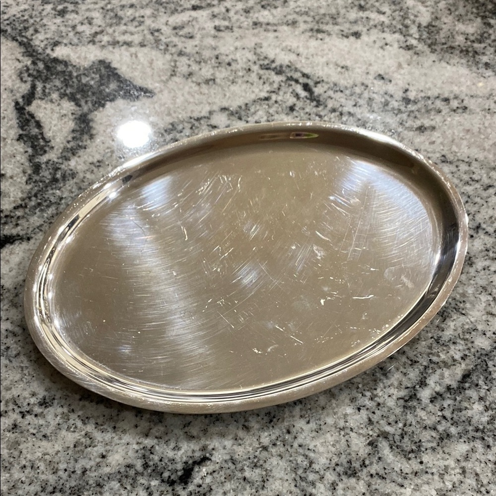 Vintage Oval Silver plated Fisher Silversmiths Serving Tray!